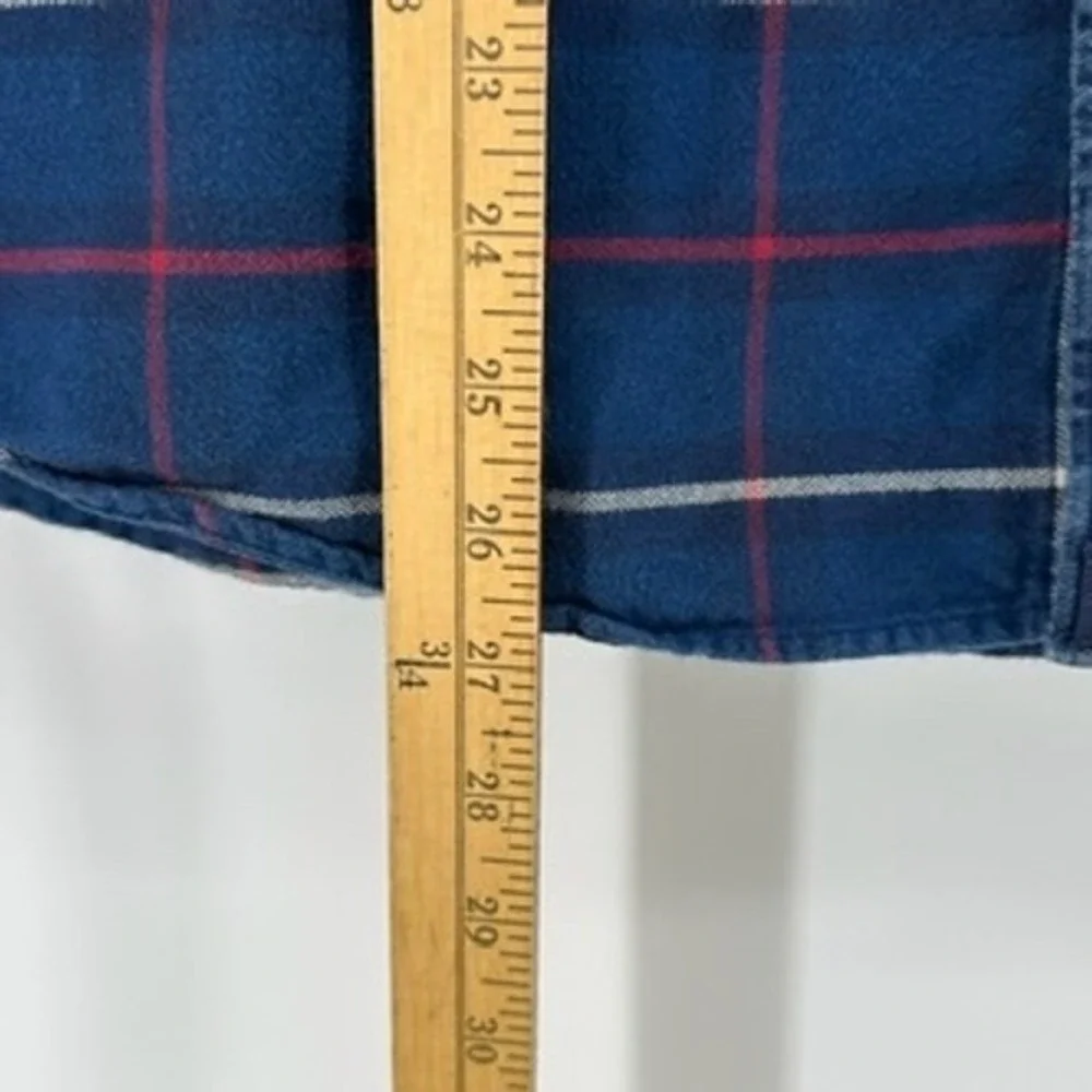 UNTUCKit Mens XL Nottingham Plaid‎ Long Sleeve Button Down Shirt Blue Red White